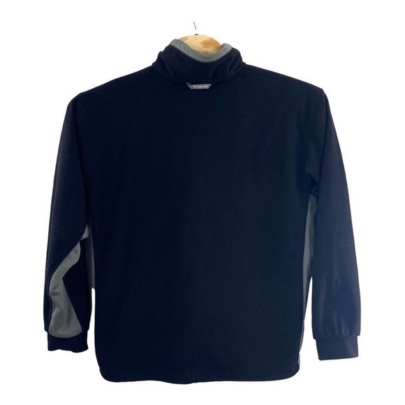 Columbia Long Sleeve Sweatshirt Quarter Zip Fleece Pullover Black Mens Sz Large - Picture 2 of 13